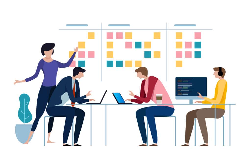 Illustration planning collaboration Product Owner